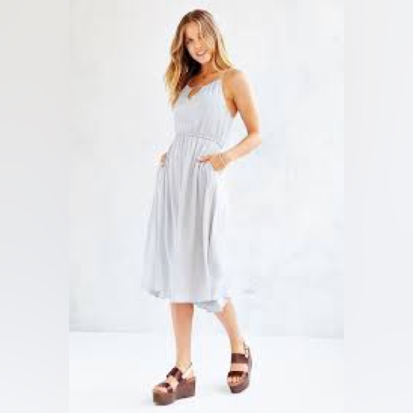 Urban Outfitters Bibi Satin Midi Dress - Size M - Picture 2 of 9
